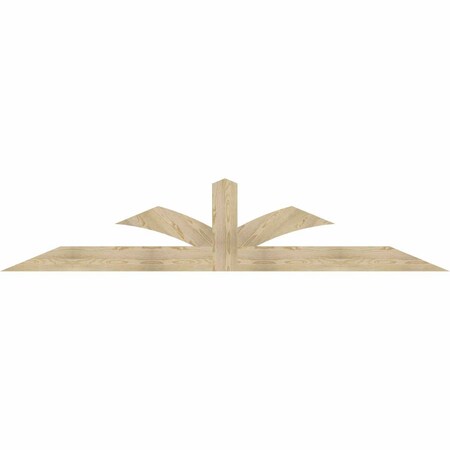 Ekena Millwork Richland Rough Sawn Timber Gable Bracket, Douglas Fir, 108"W x 22"H x 2"D x 6"F, 5/12 Pitch GBW108X22X0206RIC00RDF